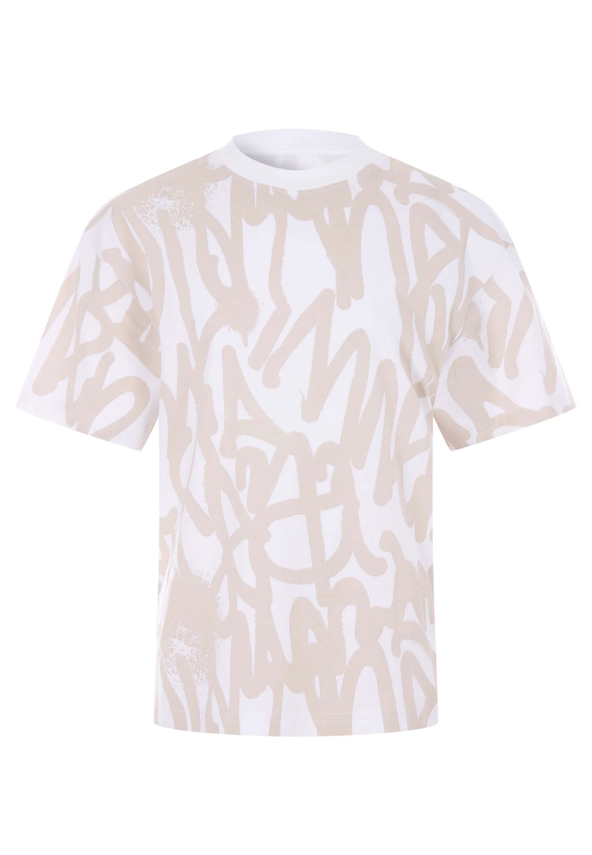 Older Boys Ecru Graffiti Print T-Shirt