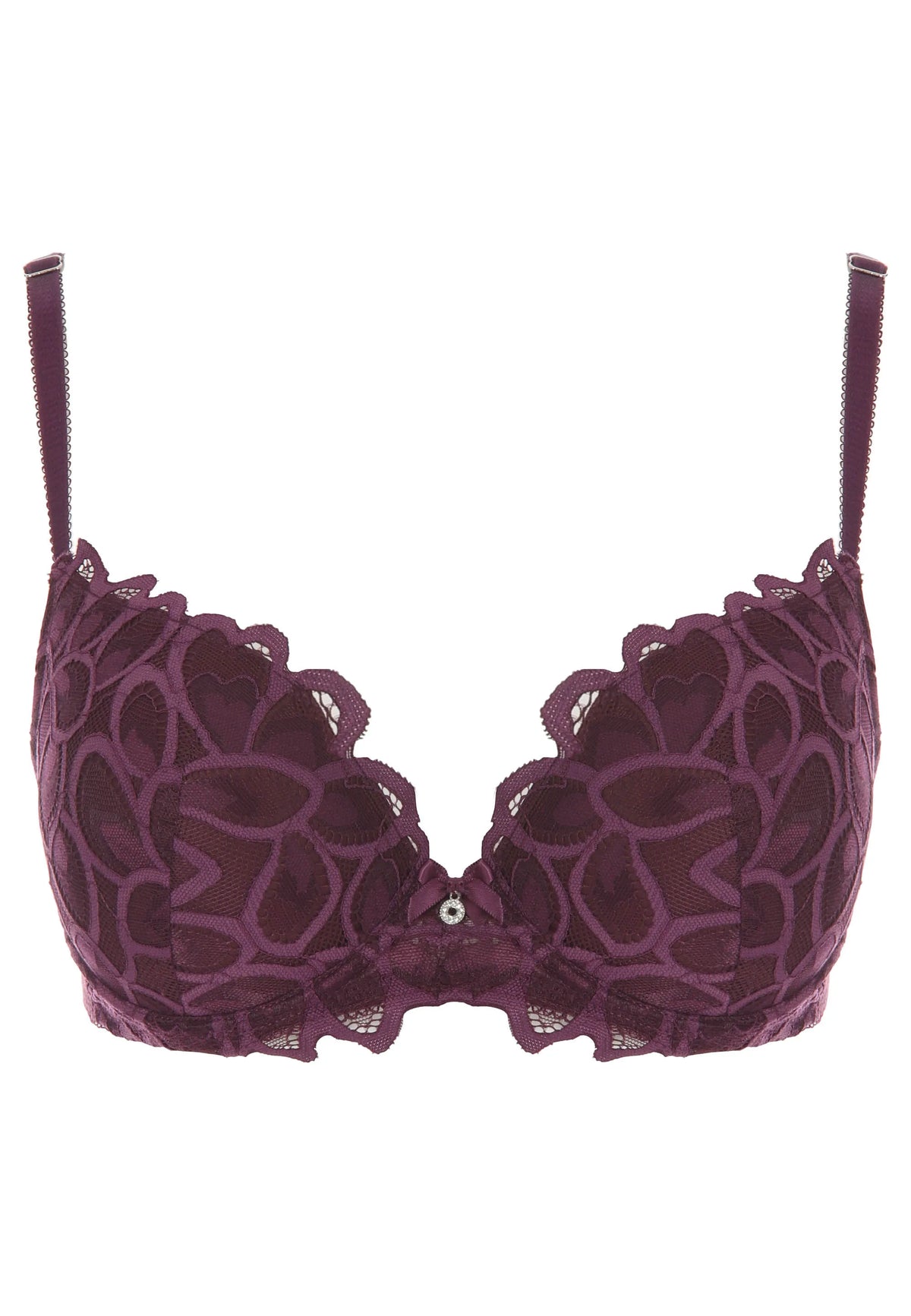 Womens Plum Roxie Lace Add 2 Cups Push Up Bra