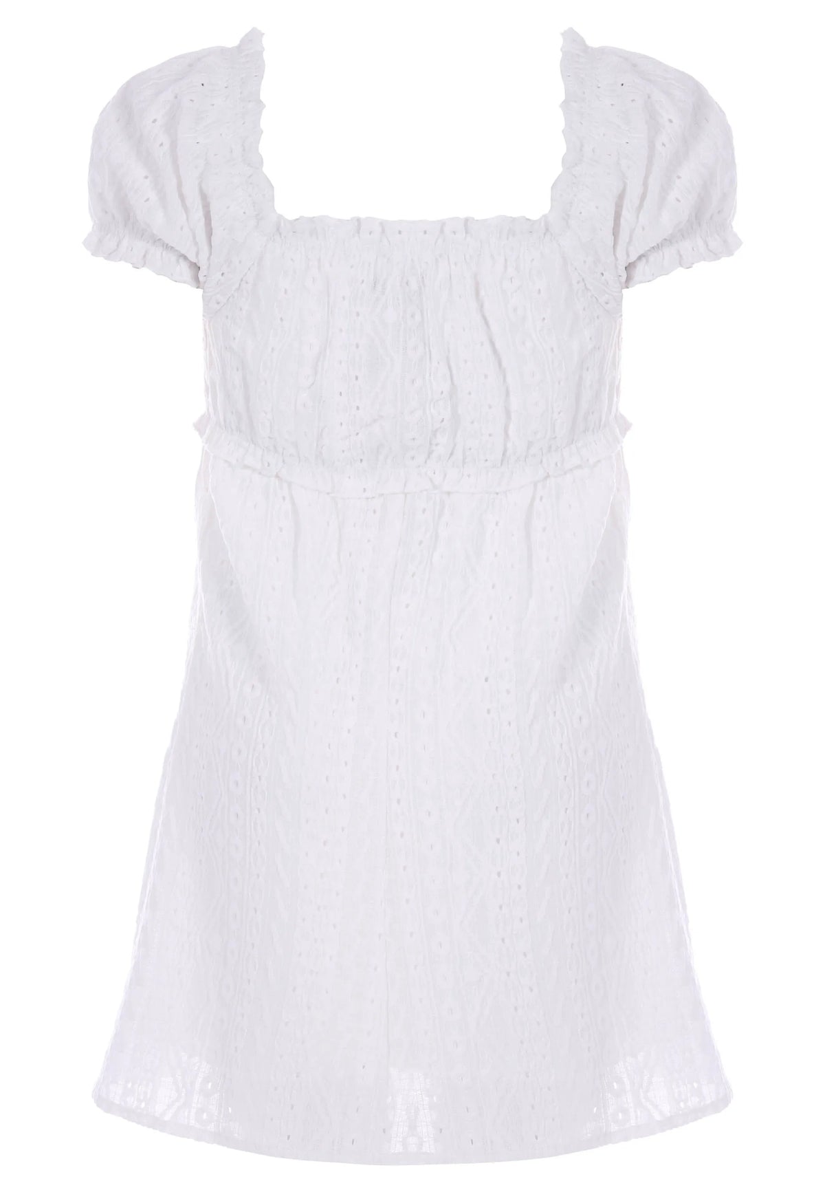 Older Girls White Crochet Dress