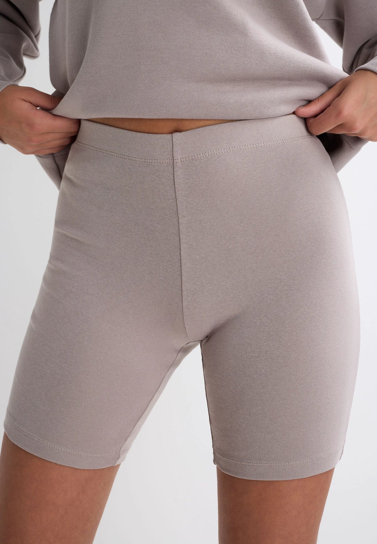 Womens Light Brown Plain Cycling Shorts