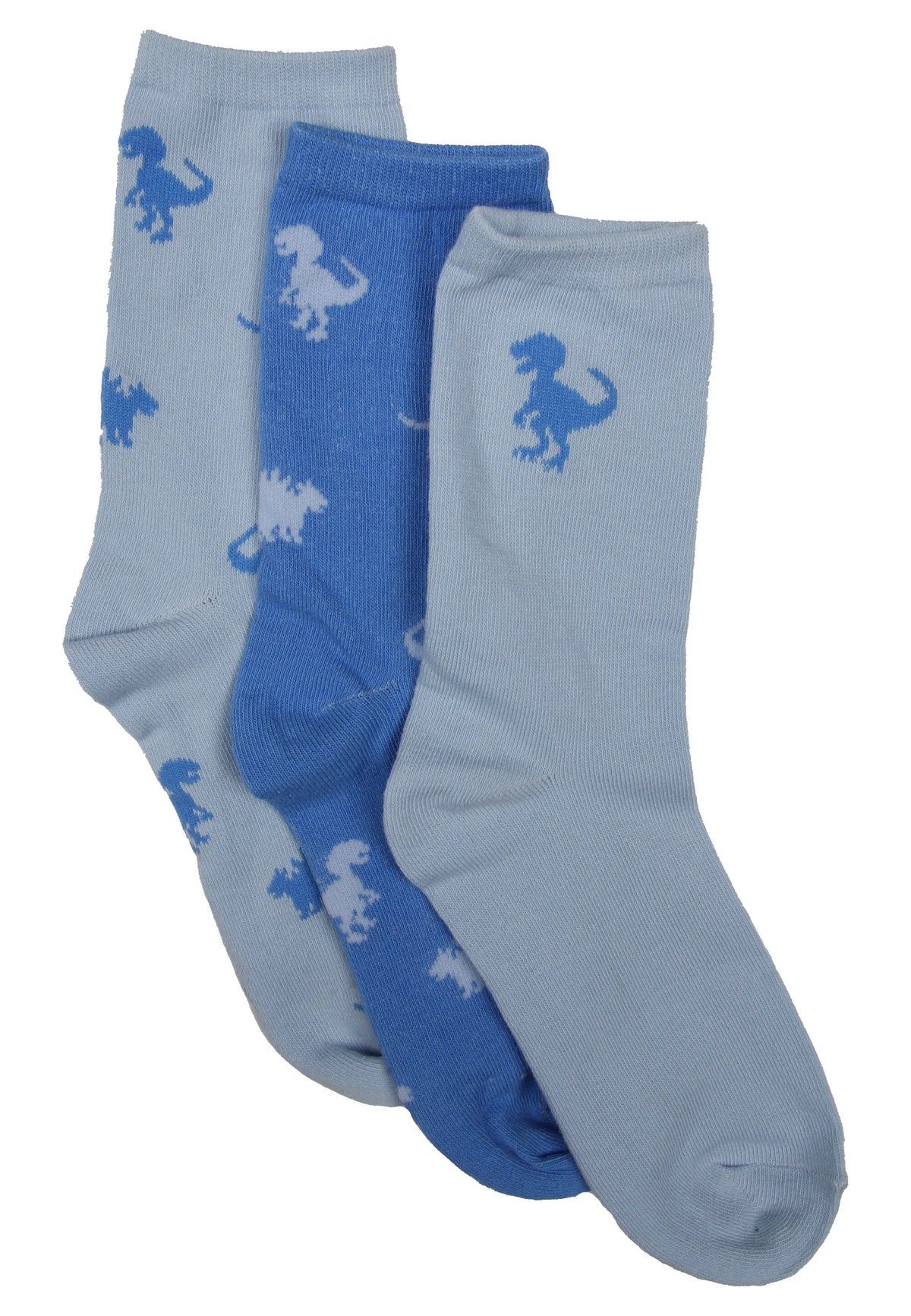 Boys 3pk Blue Dinosaur Ankle Socks