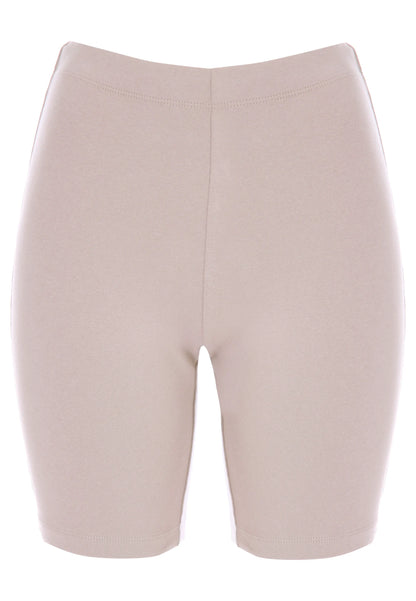 Womens Light Brown Plain Cycling Shorts