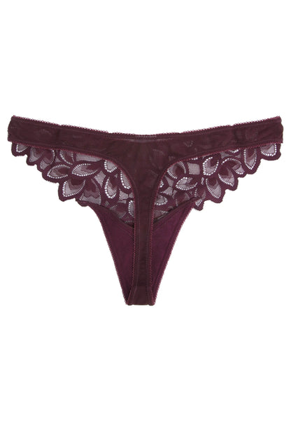 Womens Plum Roxie Lace Thong
