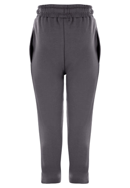 Younger Boys Charcoal Cotton Joggers