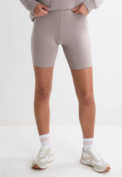 Womens Light Brown Plain Cycling Shorts