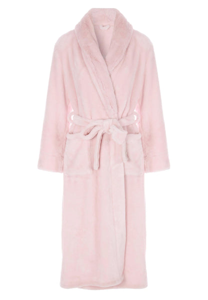 Womens Pink Luxury Fleece Dressing Gown