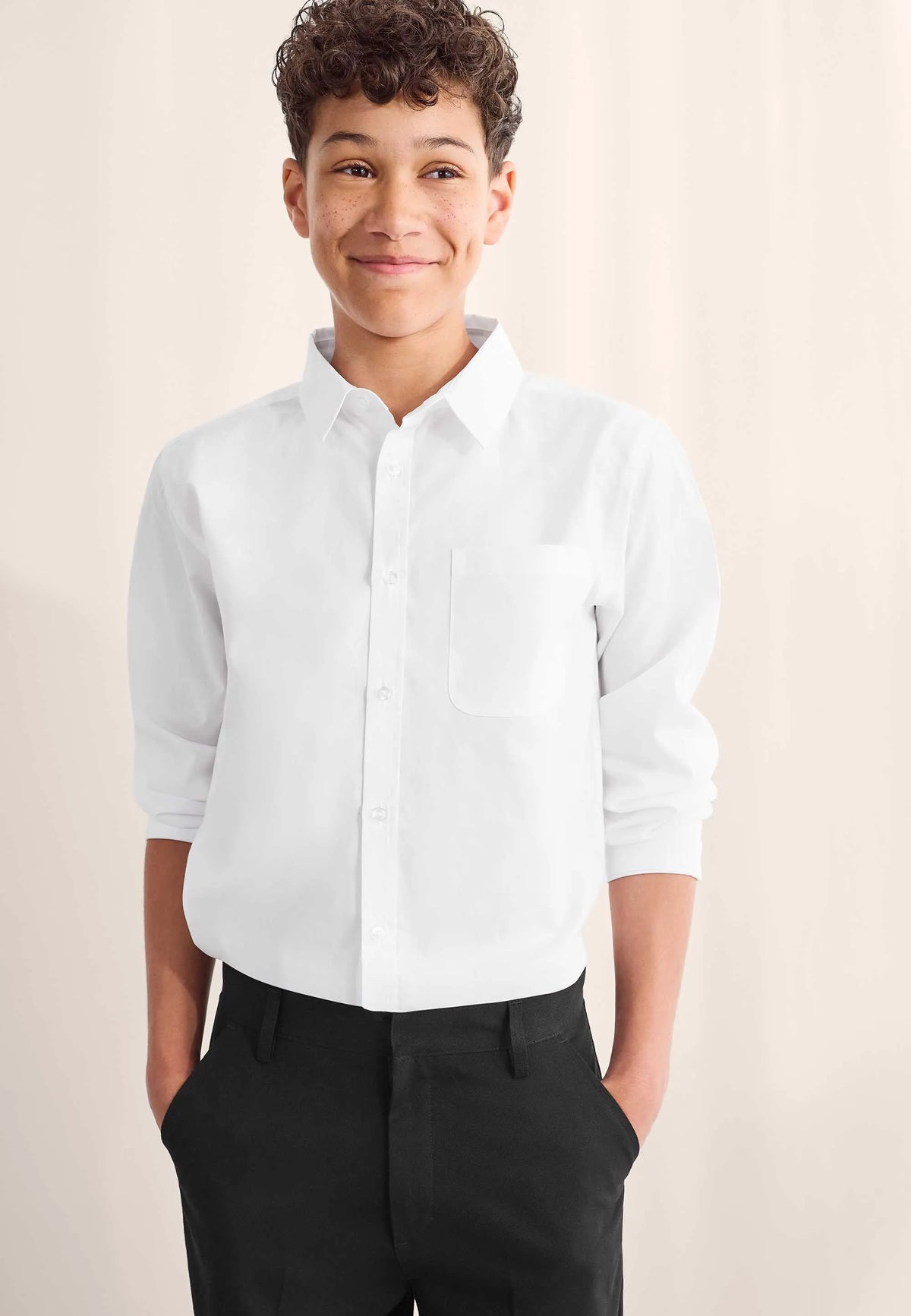 Older Boys Black Regular Fit School Trousers