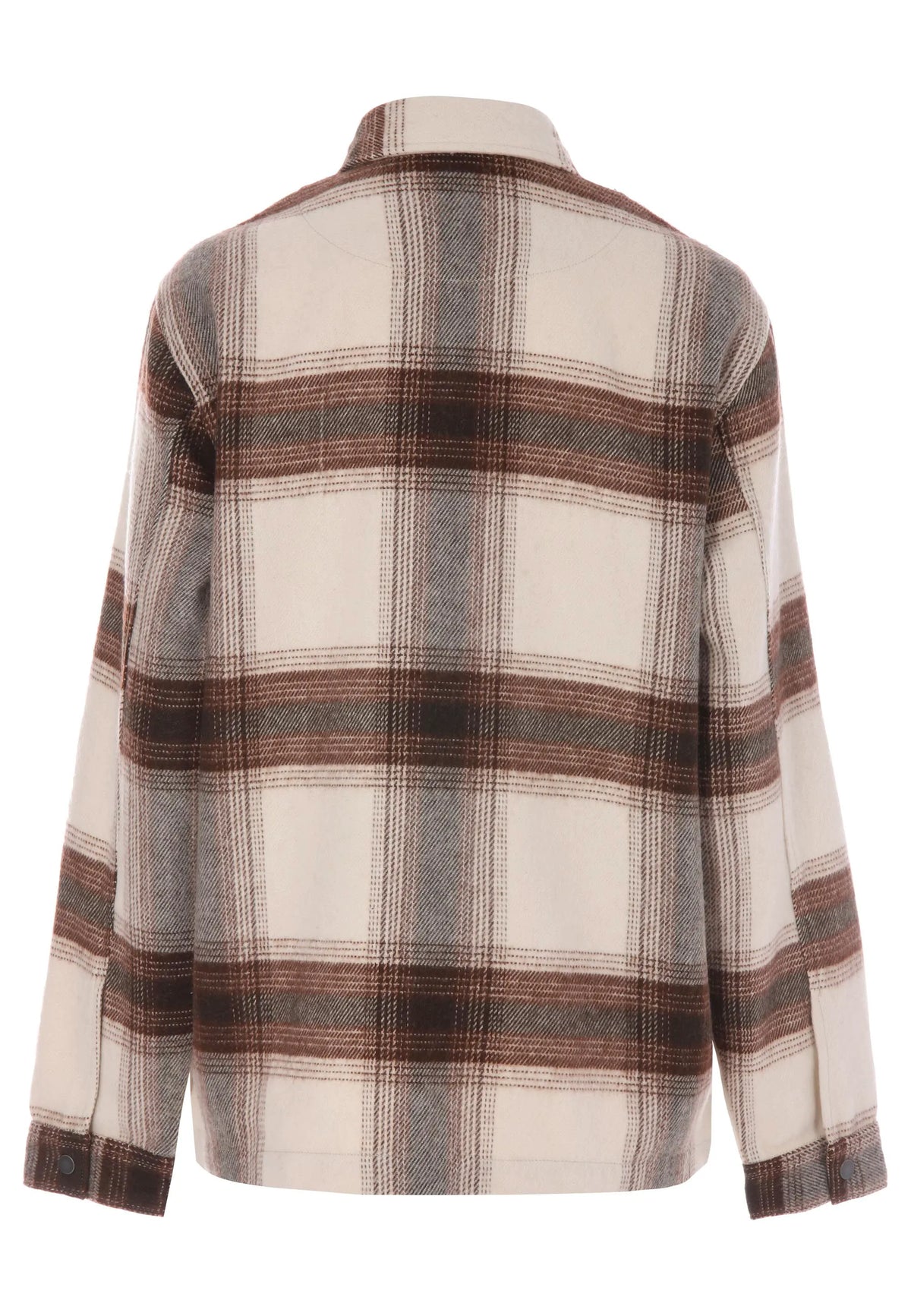 Mens Chocolate Brown Check Long Sleeve Shirt