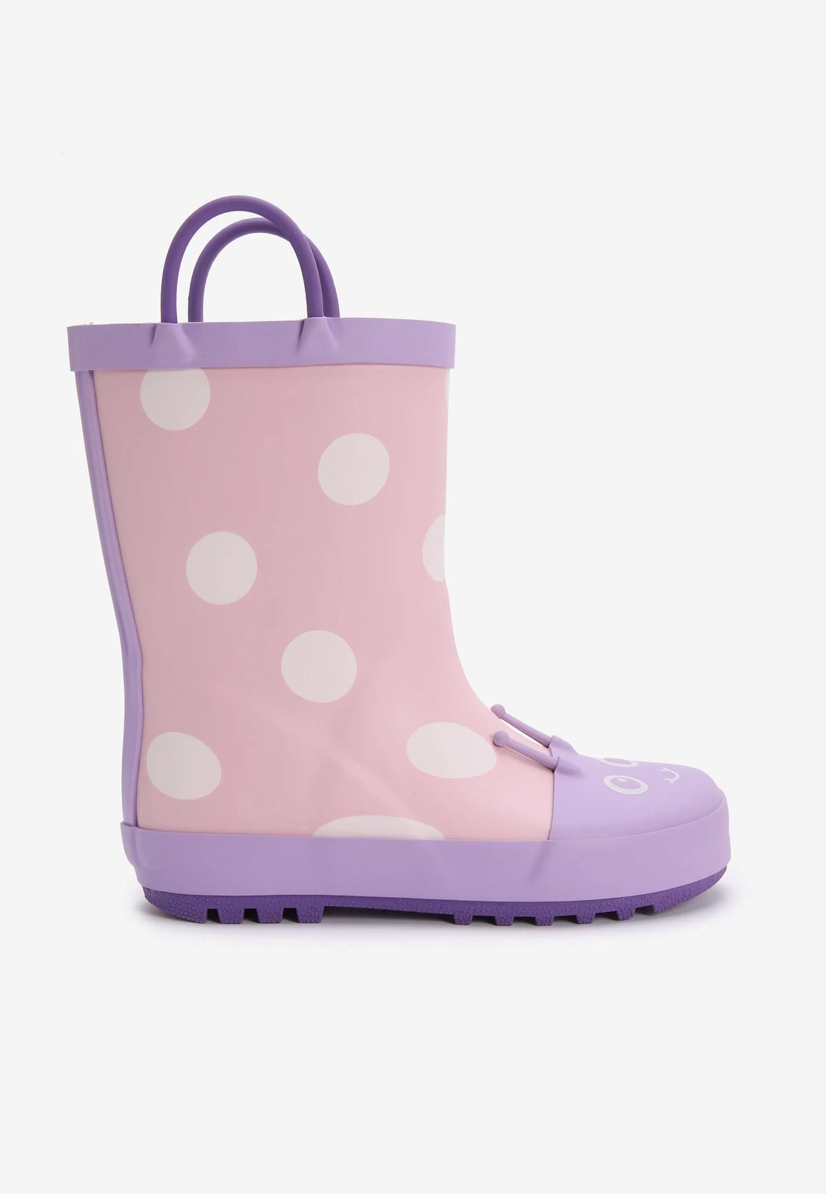 Younger Girls Pink Ladybird Pull On Wellies