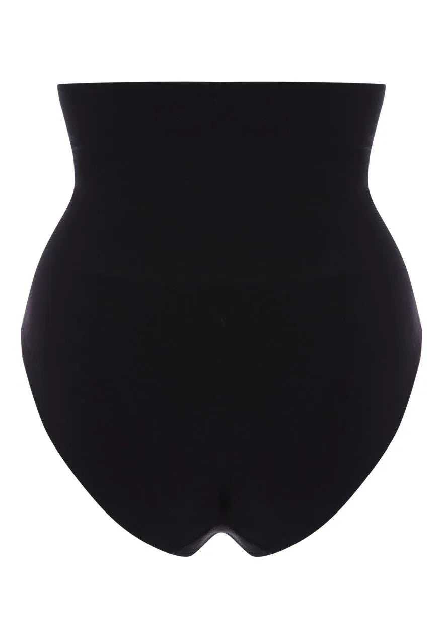 Womens Black High Waist Control Briefs