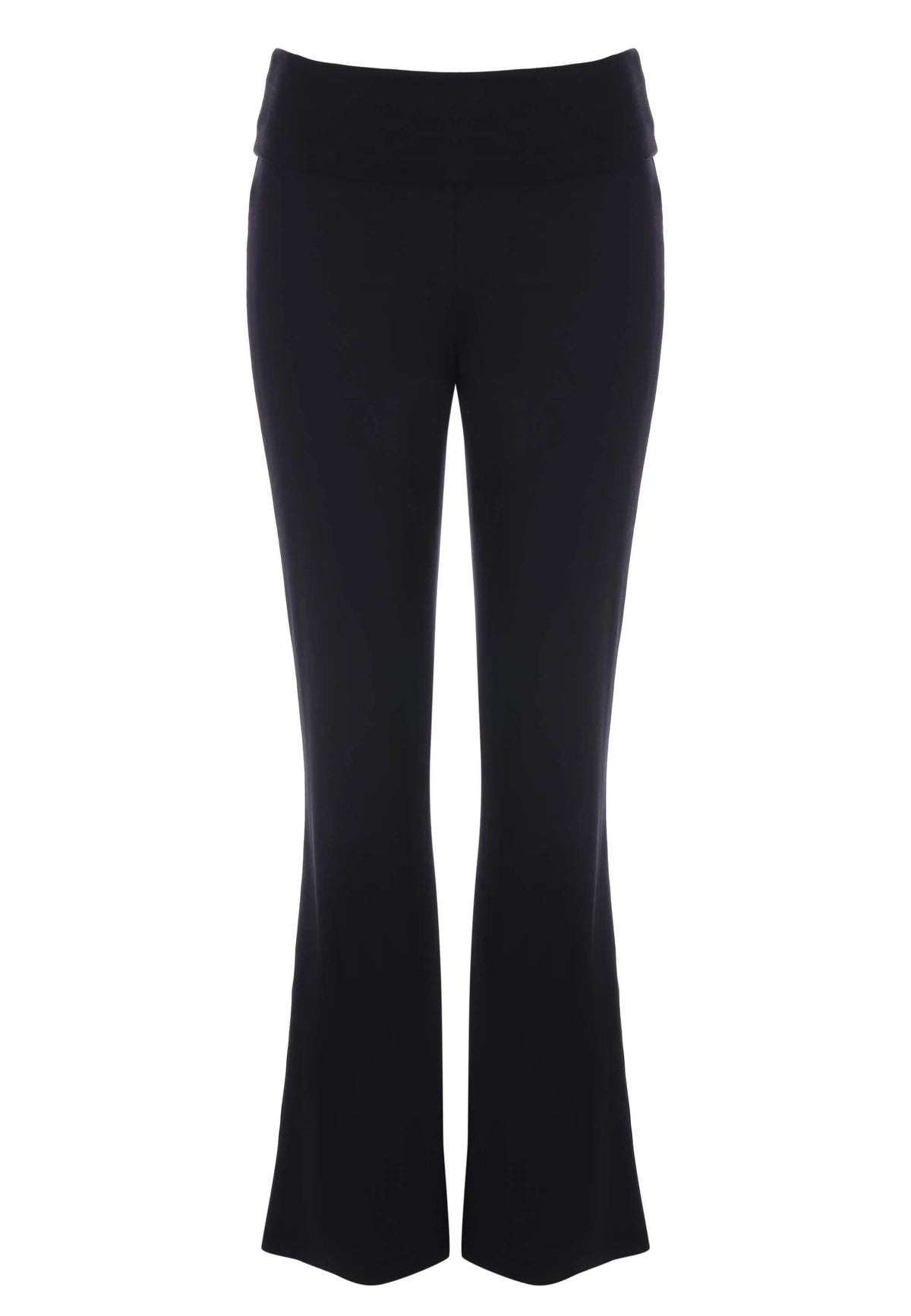 Womens Black Plain Flare Pyjama Bottoms