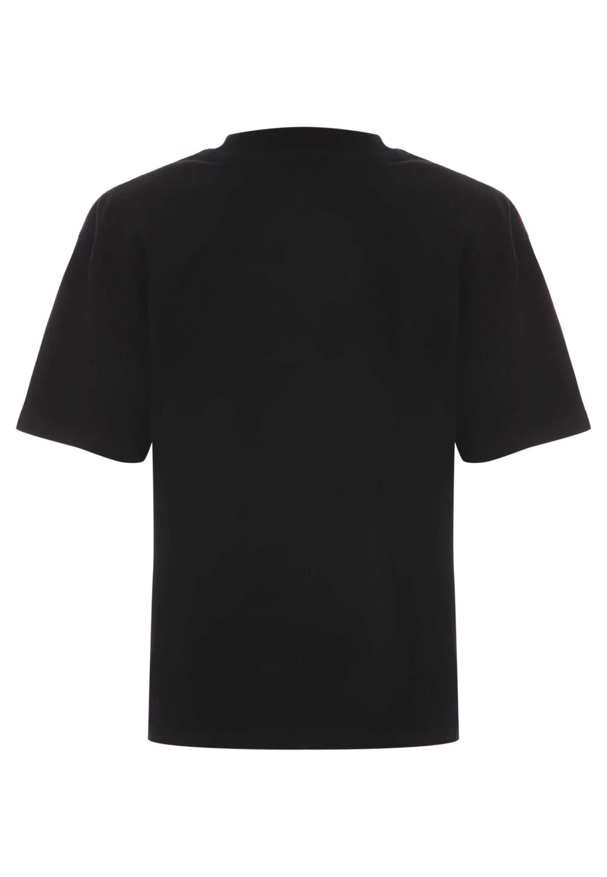 Older Boys Black Cotton Football T-Shirt