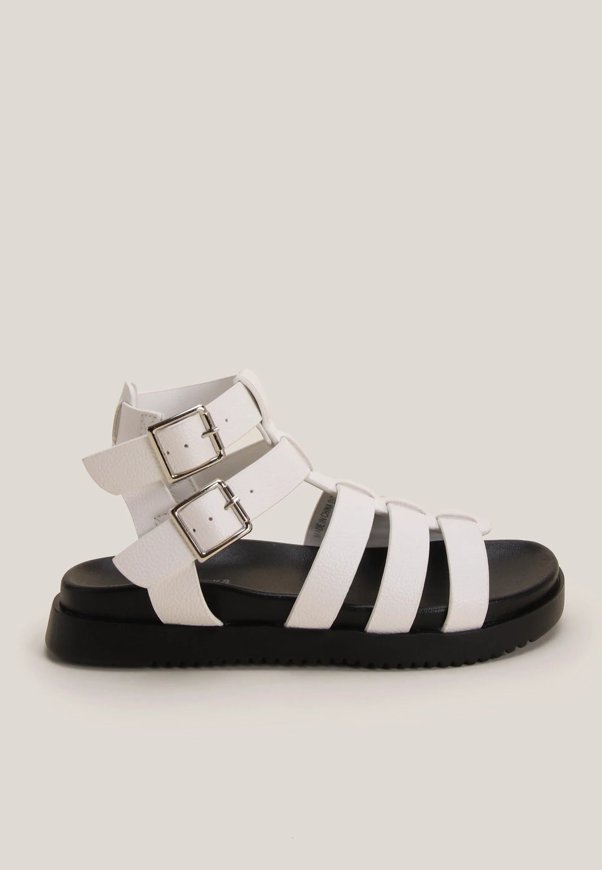 Older Girls White Gladiator Sandals
