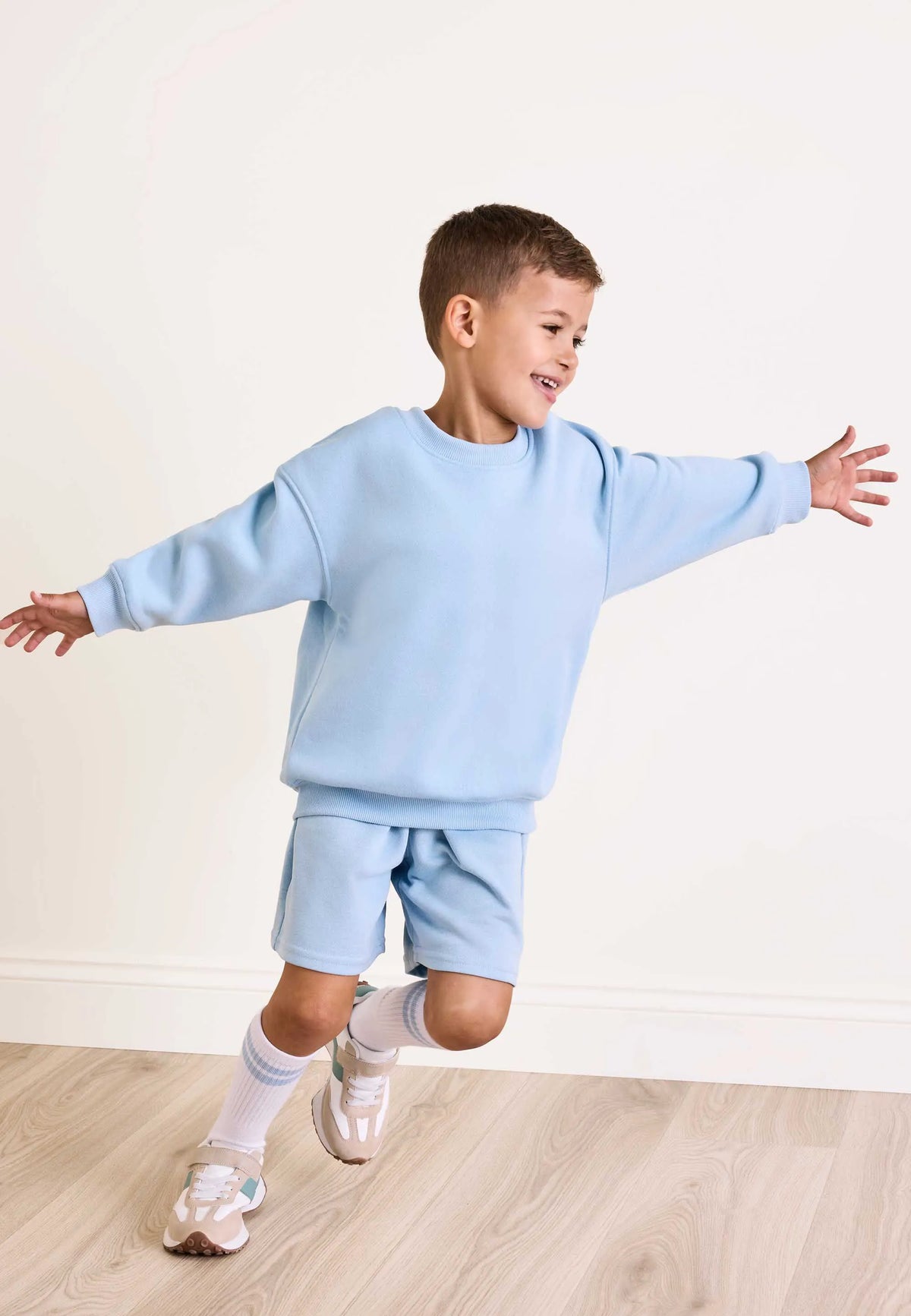 Younger Boys Blue Drawstring Sweat Shorts