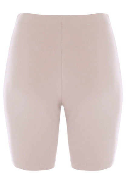 Womens Light Brown Plain Cycling Shorts
