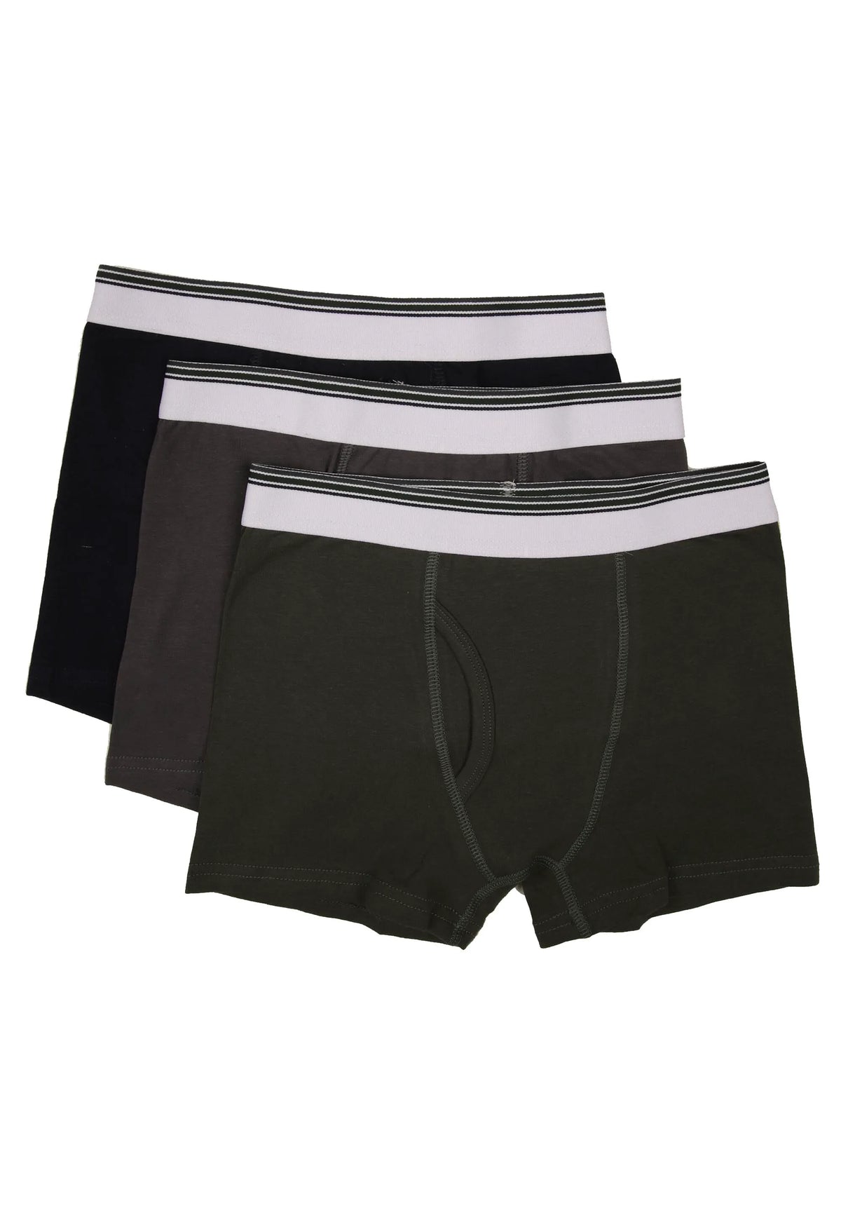 Older Boys 3pk Khaki Trunks