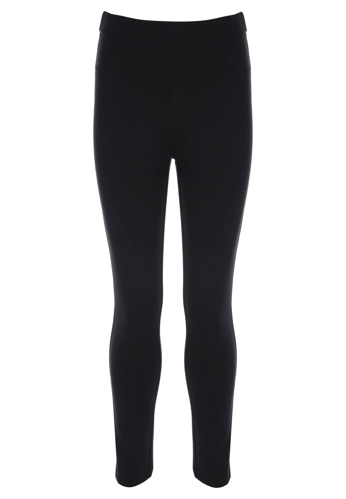 Older Girls Black Ponte Skinny Fit School Trousers