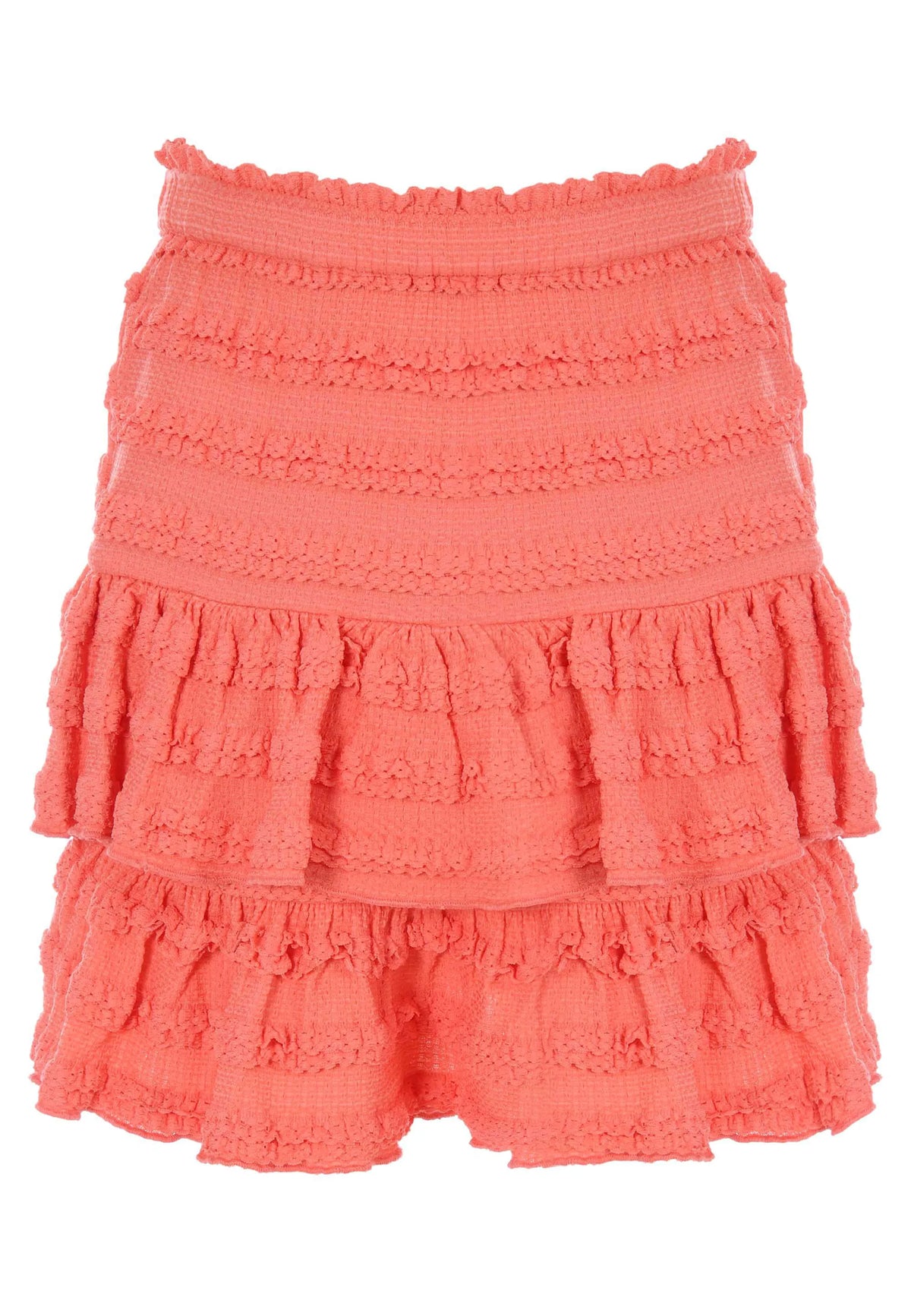 Older Girls Coral Textured Ra-Ra Skirt