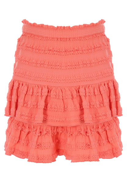 Older Girls Coral Textured Ra-Ra Skirt