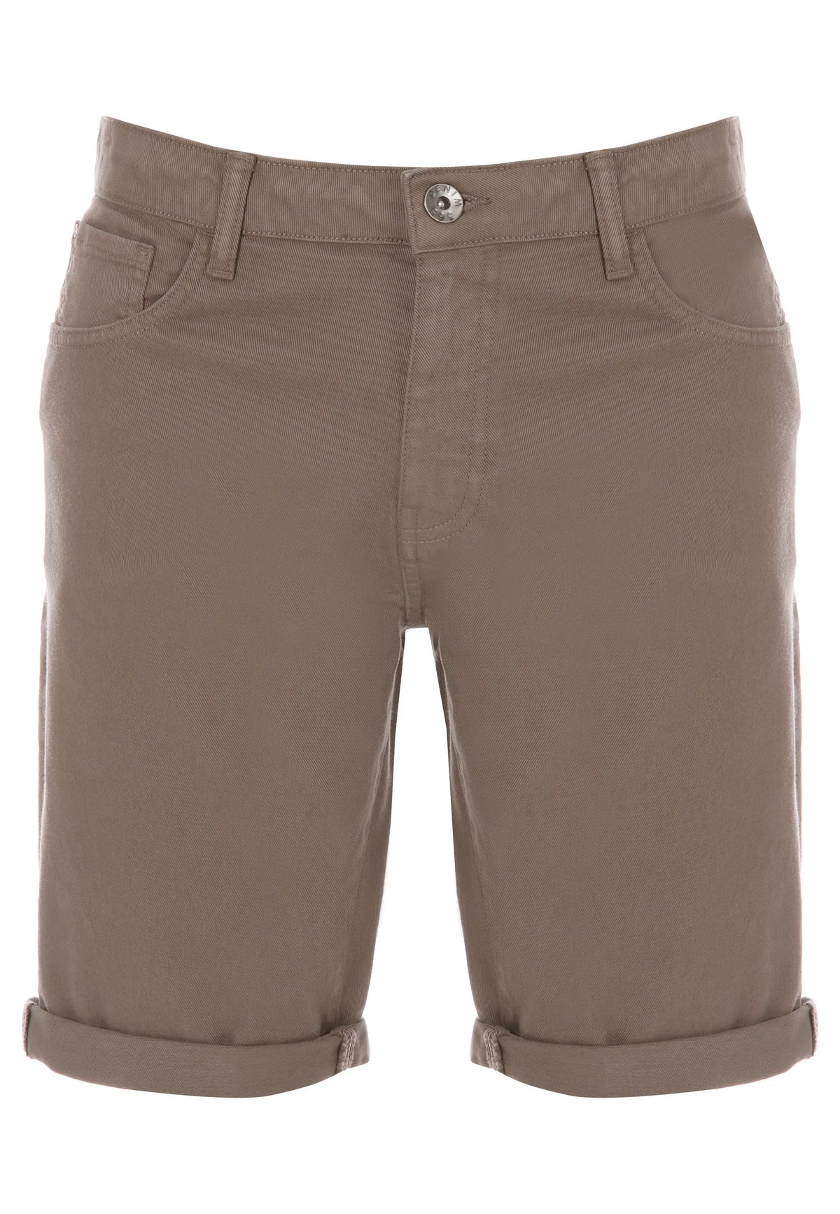 Mens Brown Cotton Rich Denim Shorts