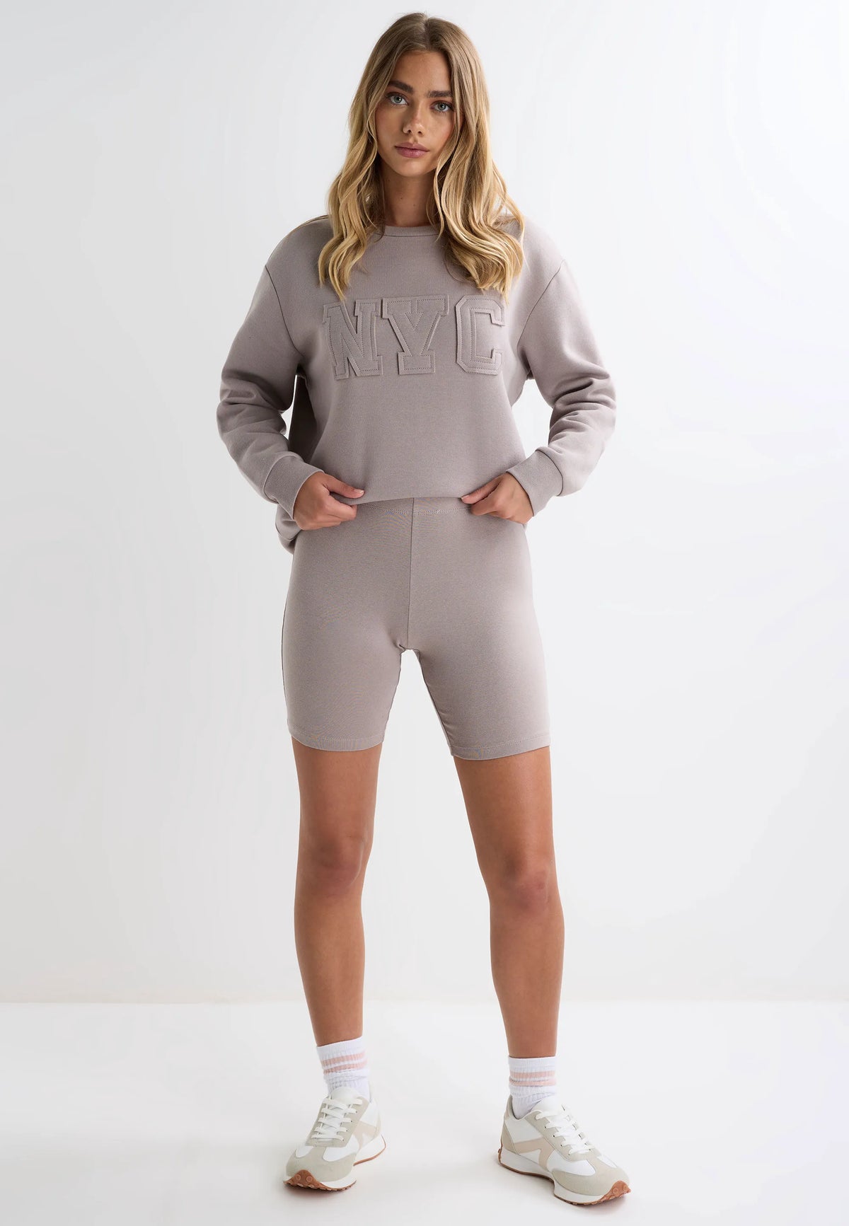 Womens Light Brown Plain Cycling Shorts