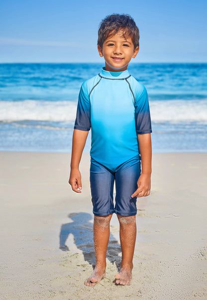 Younger Boys Blue Ombre Sun Safe Swimsuit