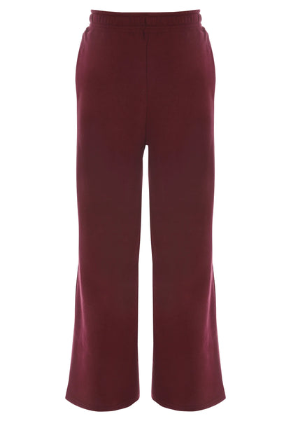 Older Girls Burgundy Piped Wide Leg Joggers