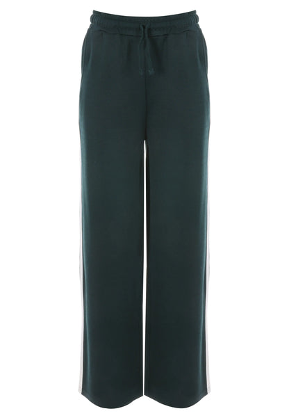 Older Girls Green Side Stripe Wide Leg Joggers