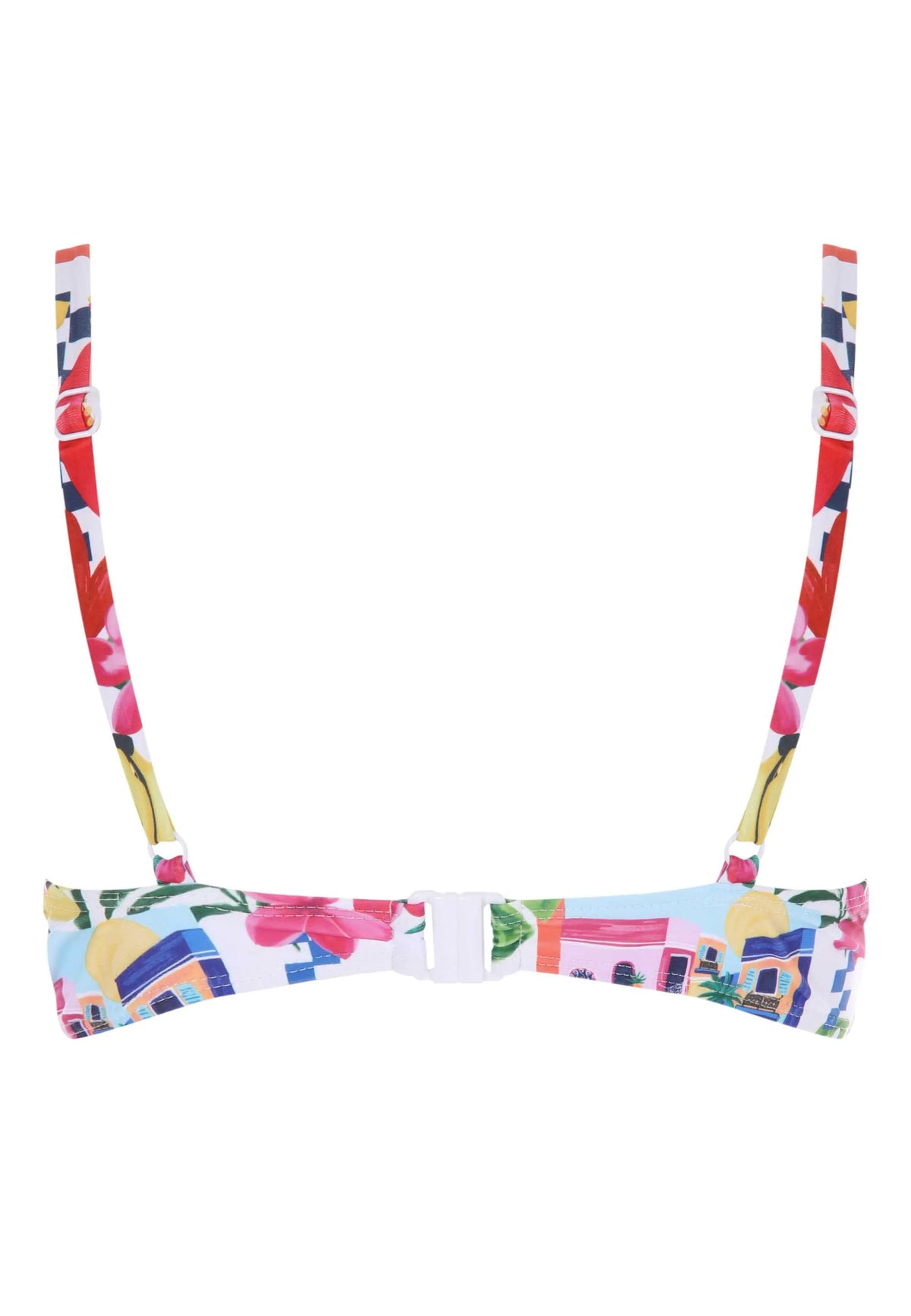 Womens Red Rio Floral Print Bikini Top