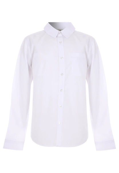 Older Boys White Long Sleeve School Shirt