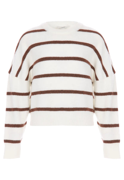 Older Girls Cream Stripe Jumper