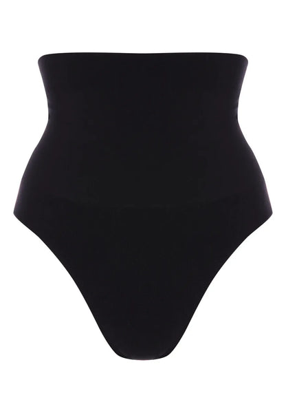 Womens Black High Waist Control Briefs