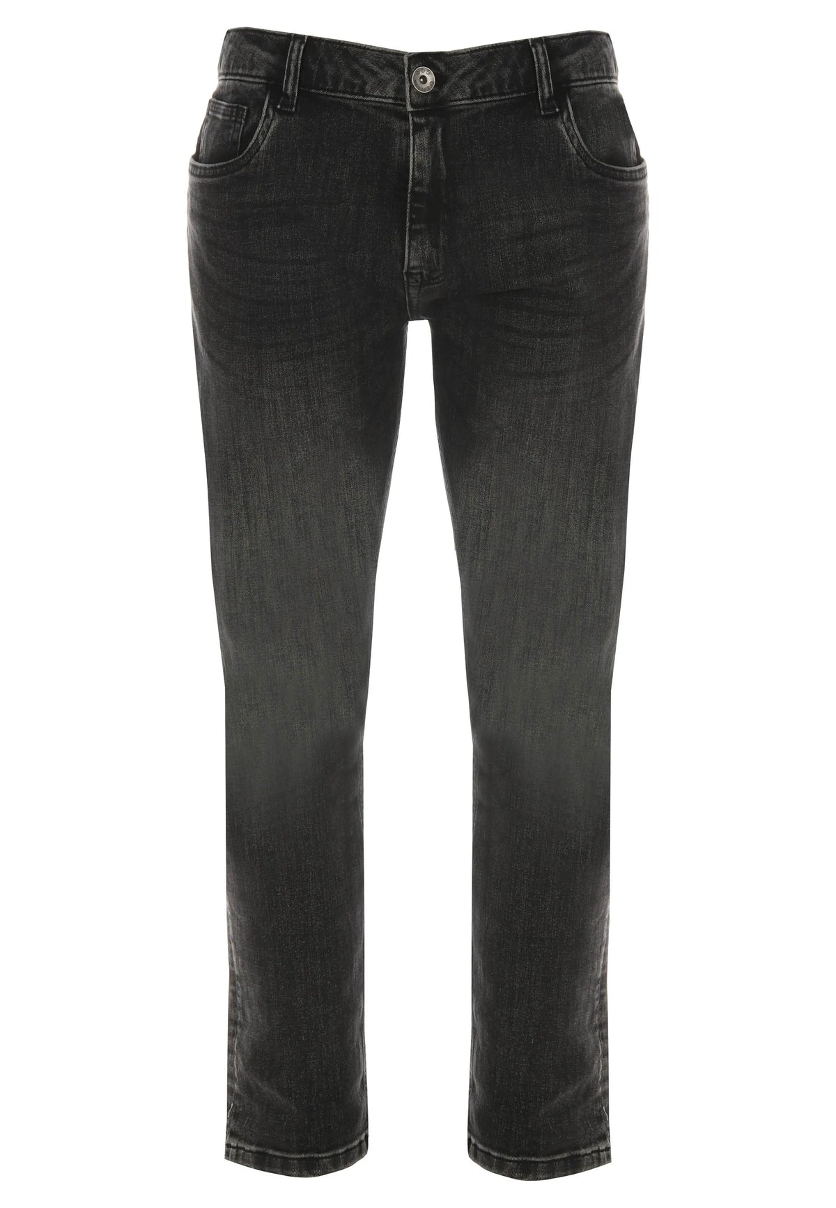 Mens Dark Grey Slim Stretch Jeans