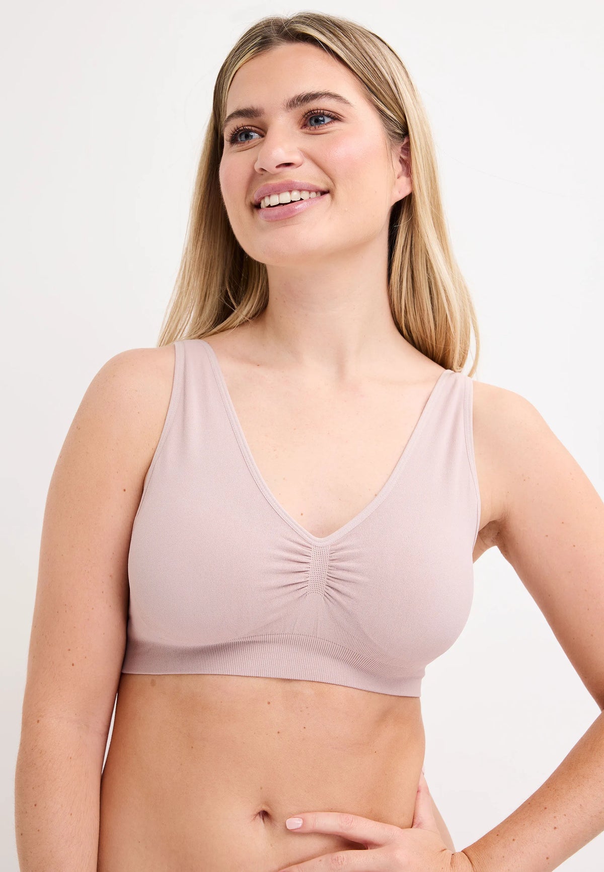 Womens Taupe Supersoft Comfort Bra