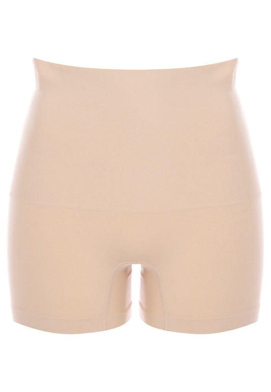 Womens Nude High Waist Control Short Briefs