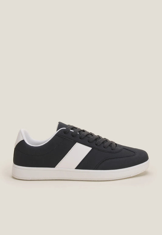 Mens Grey Stripe Trainers