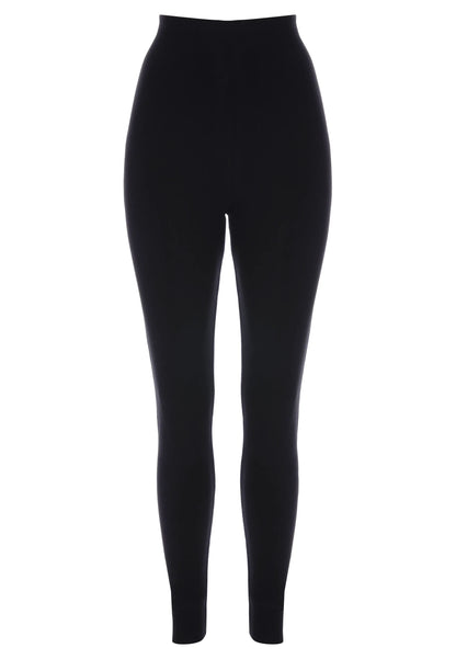 Womens Black Heavy Weight Thermal Leggings