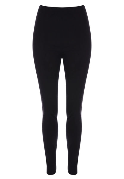 Womens Black Thermal Ribbed Leggings