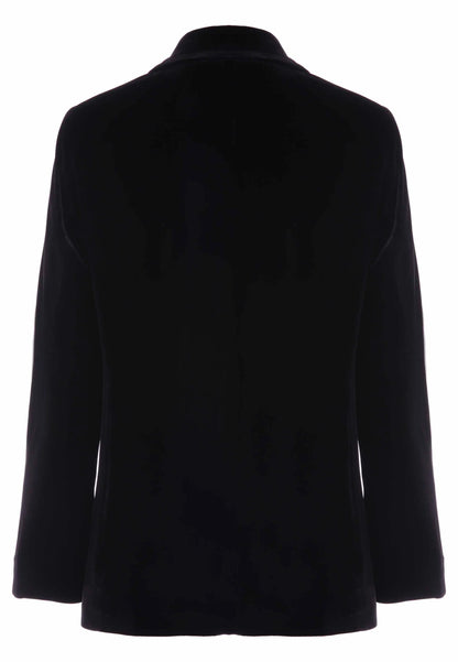 Womens Black Velvet Premium Blazer Jacket