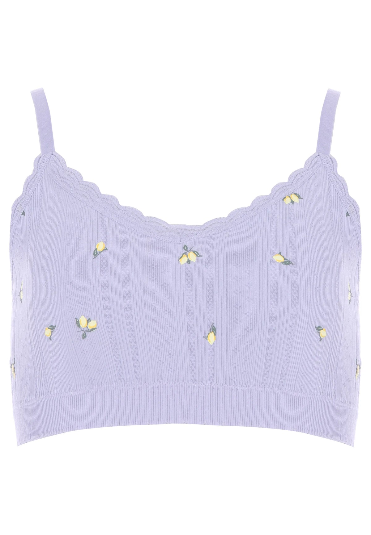 Older Girls Lilac Lemon Pointelle Comfort Bra