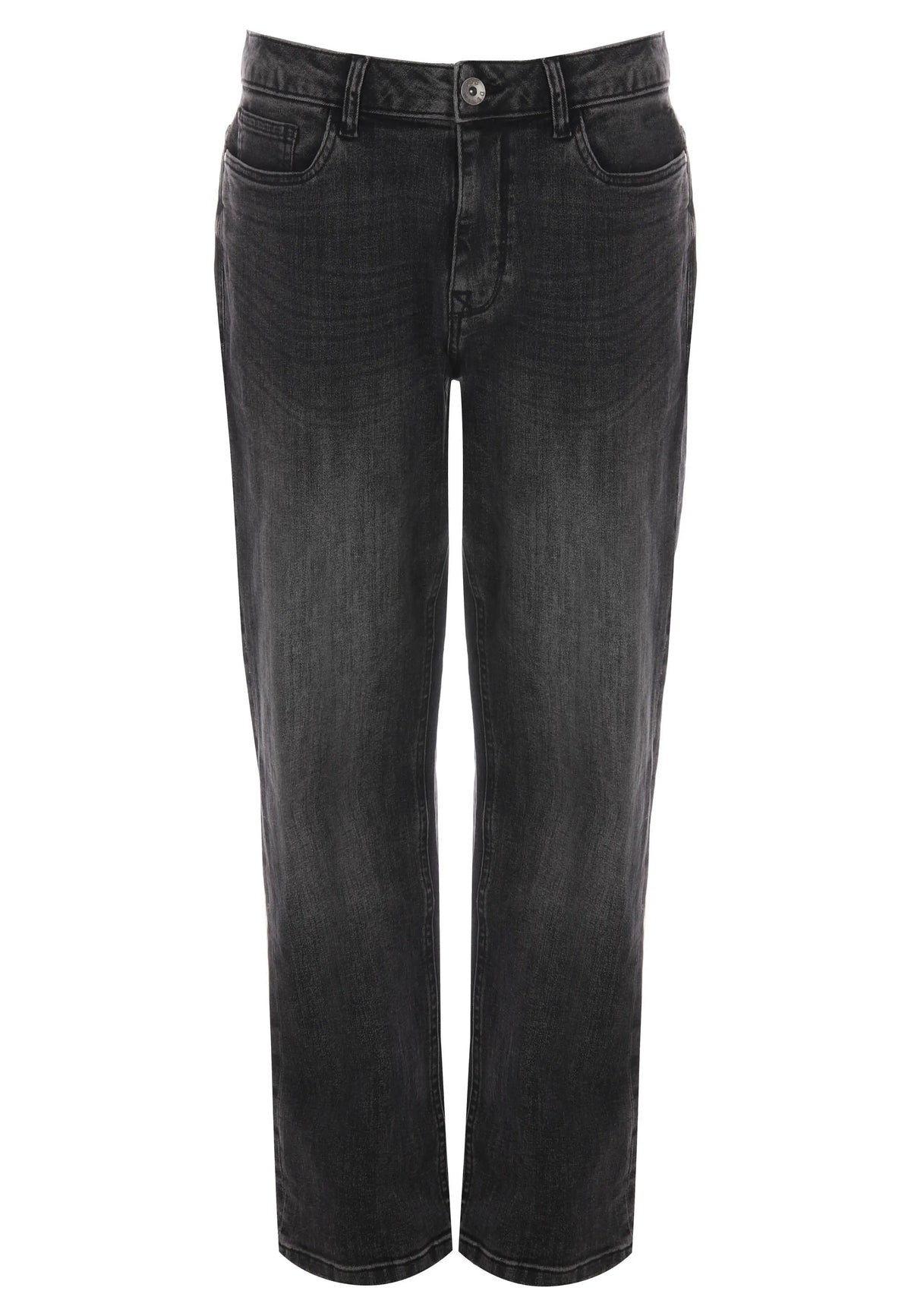 Mens Dark Grey Ollie Straight Leg Jeans