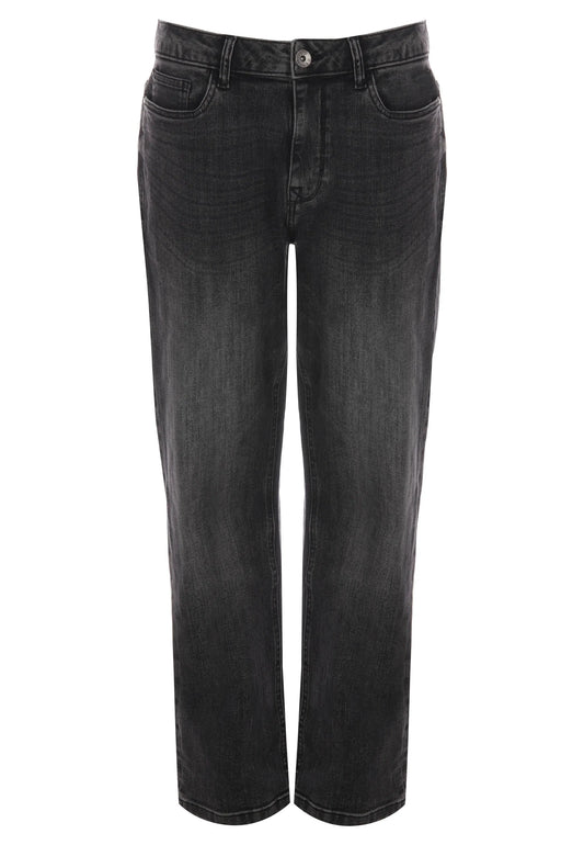 Mens Dark Grey Ollie Straight Leg Jeans