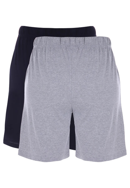 Mens 2pk Grey & Navy Jersey Shorts