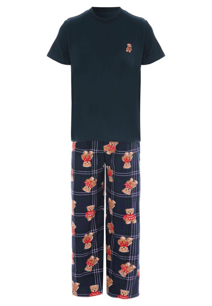 Boys Green Teddy Bear Family Pyjama Set