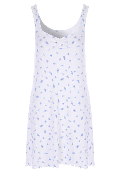 Womens Cream Ditsy Print Chemise Nightdress