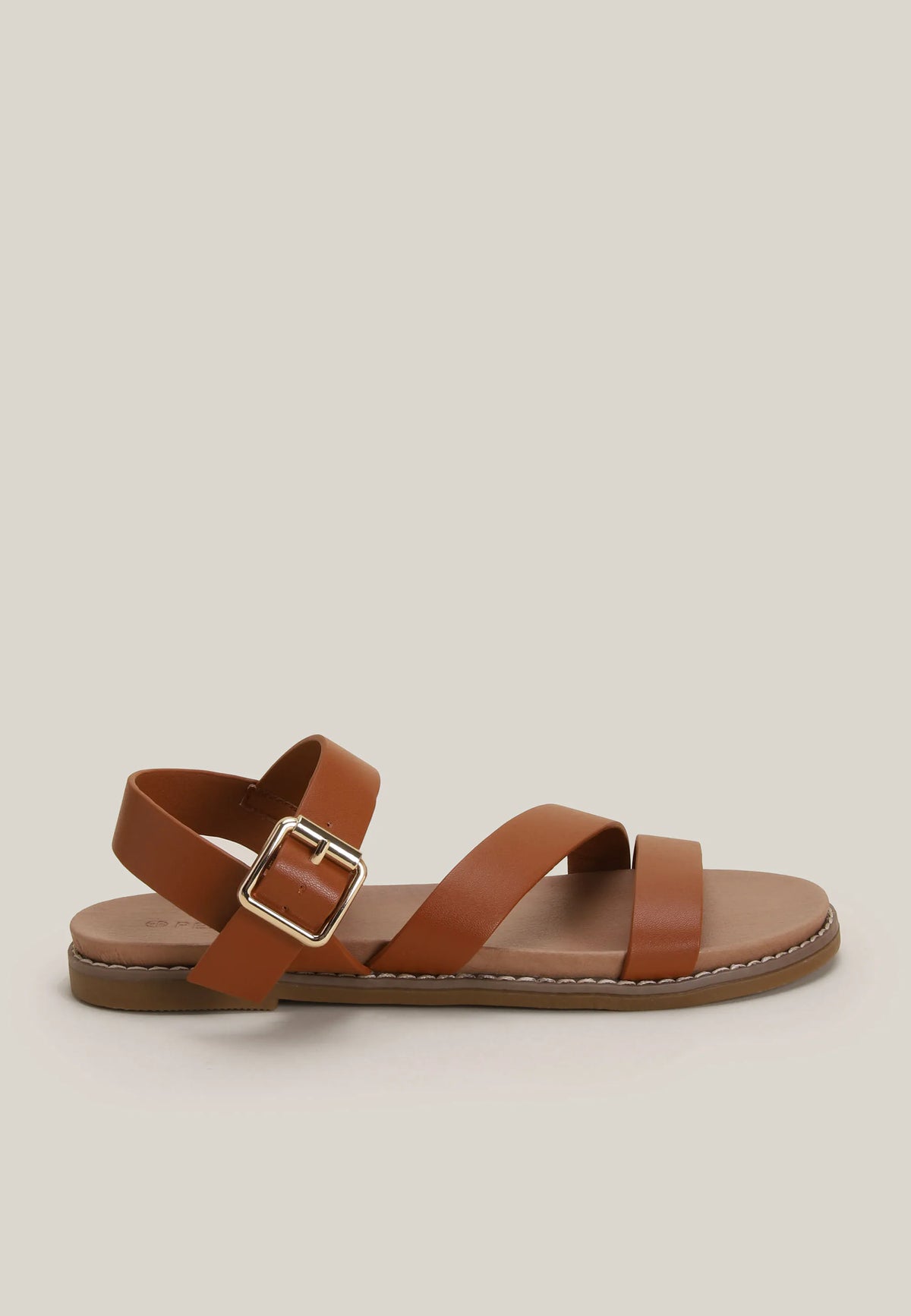 Womens Brown Ankle Strap Sandals