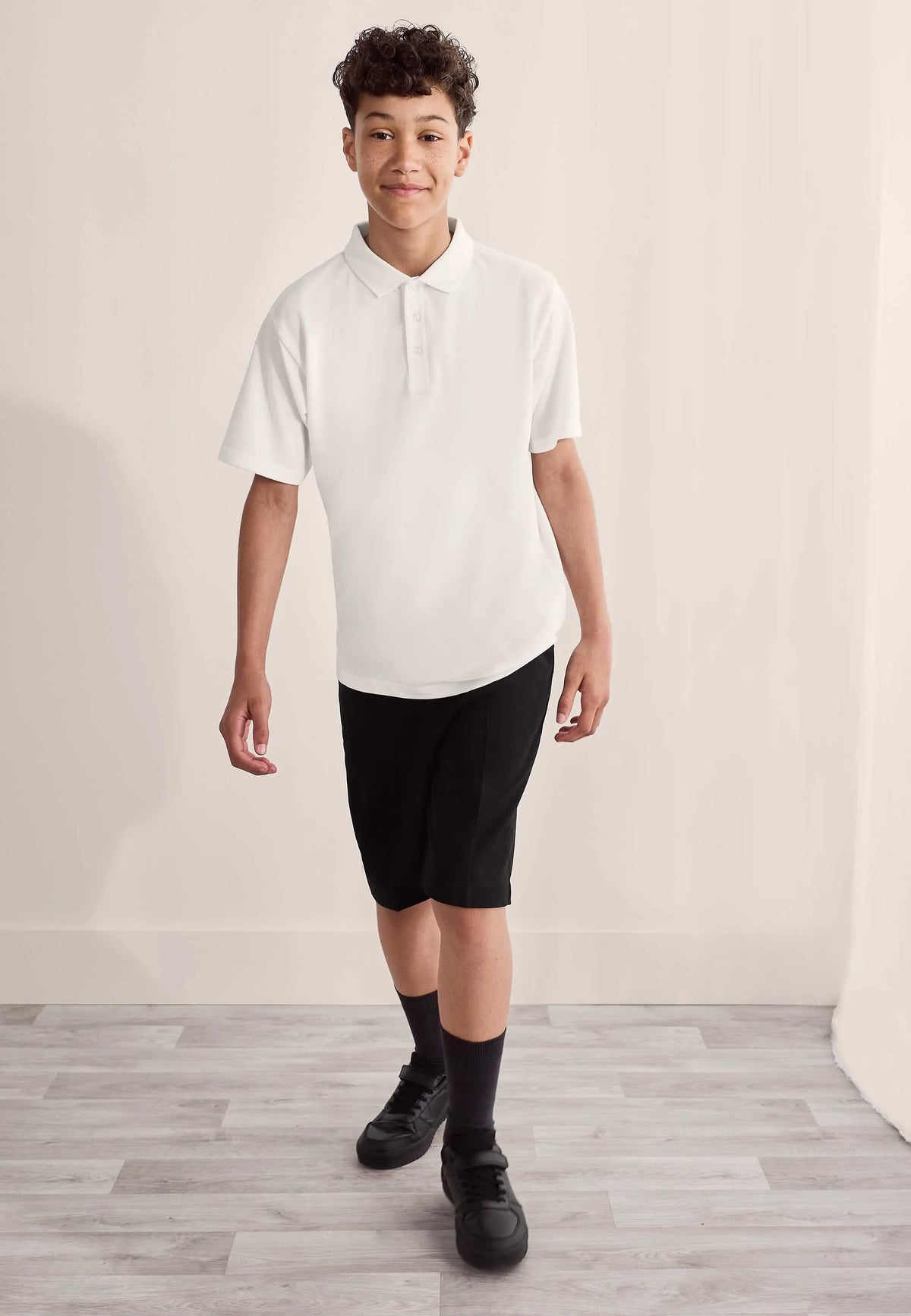Boys 2pk White School Polo Shirts