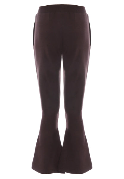 Older Girls Chocolate Brown Bootcut Joggers