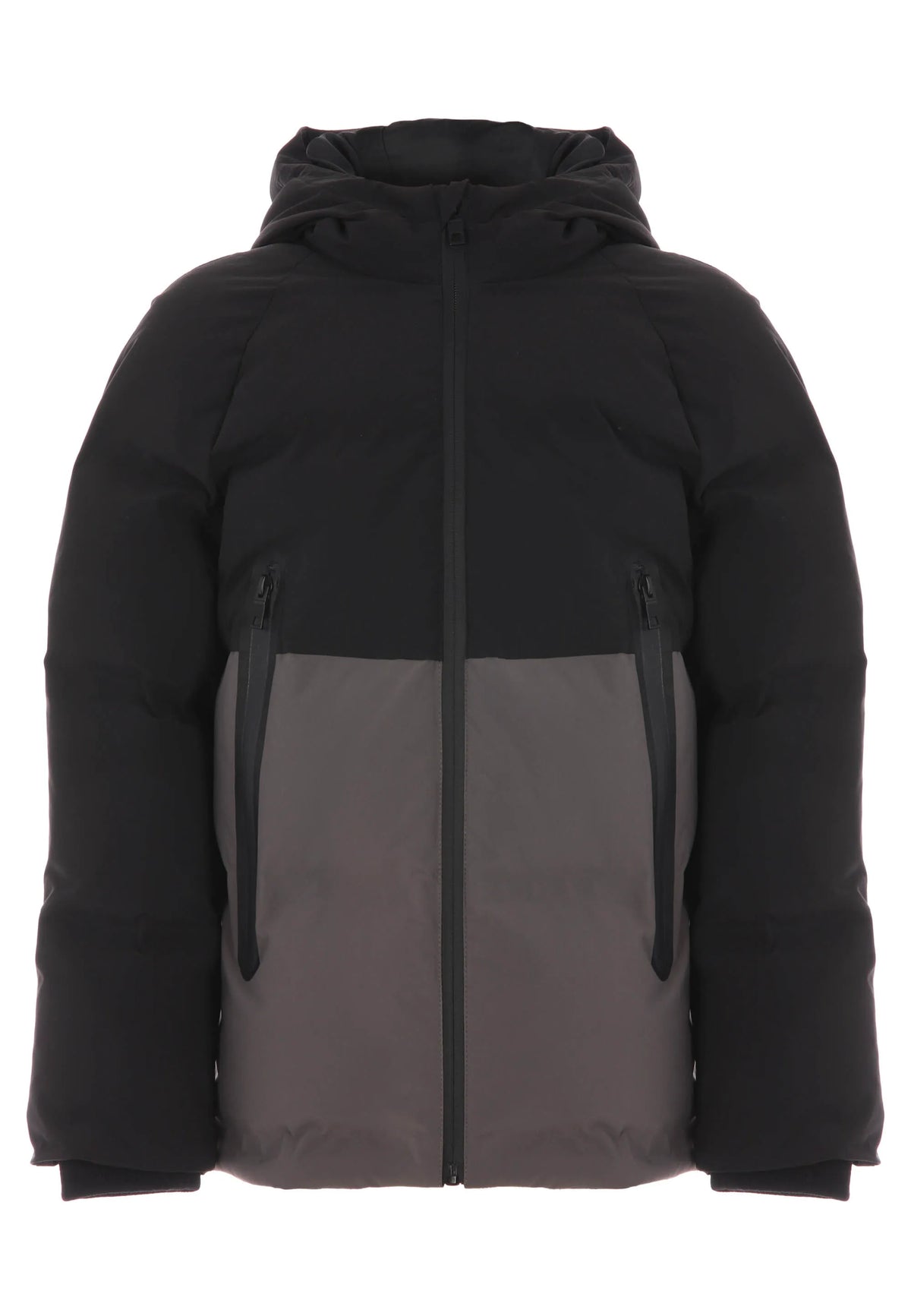 Older Boys Black Colour Block Padded Jacket