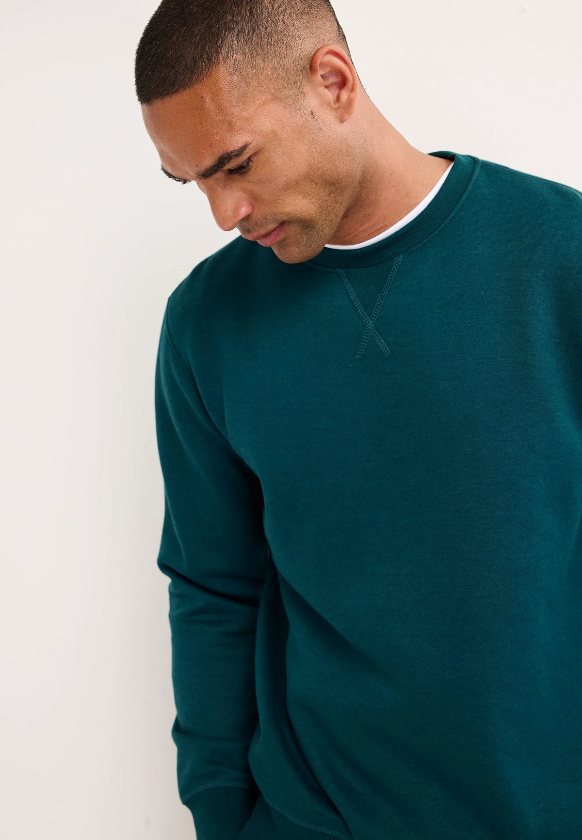 Mens Teal Cotton Rich Sweatshirt
